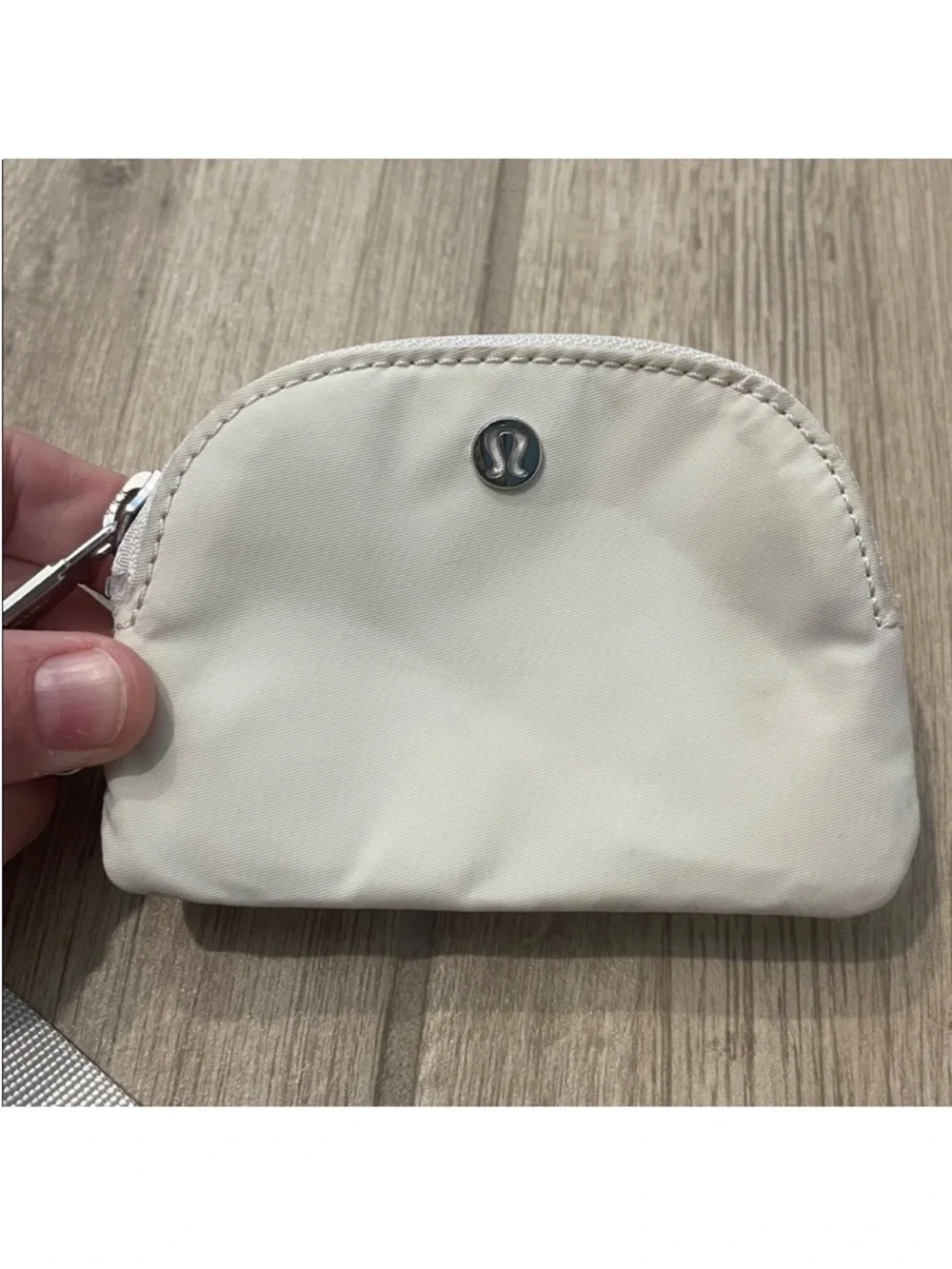 Lululemon Dual Pouch Wristlet Grey Sage/White Opal O/S W9EWOS